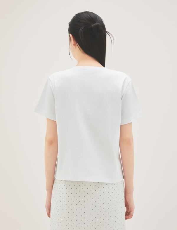 ROEM Lettering Short Sleeve T-Shirt Rmhwg26Rta