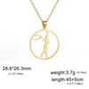 Dreamtimes Gymnastik Halskette Edelstahl Sport Tanz Gerätturnen Eiskunstlauf Athlet Schmuck Anhänger Geschenk für Frauen