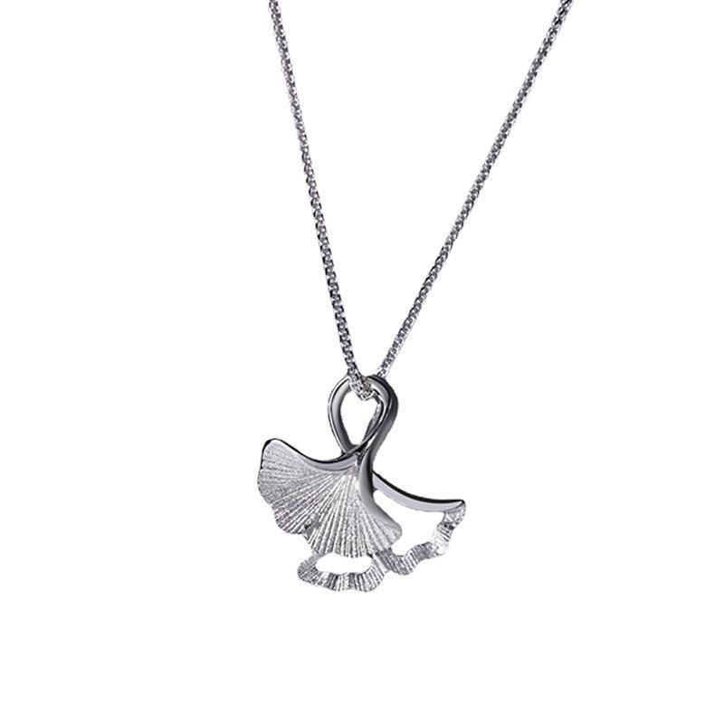 

Bohemian Minimalism Silver Color Ginkgo Biloba Leaf Pendant Necklaces for Women Plants Hollow Leaf Necklaces Collar Jewelry