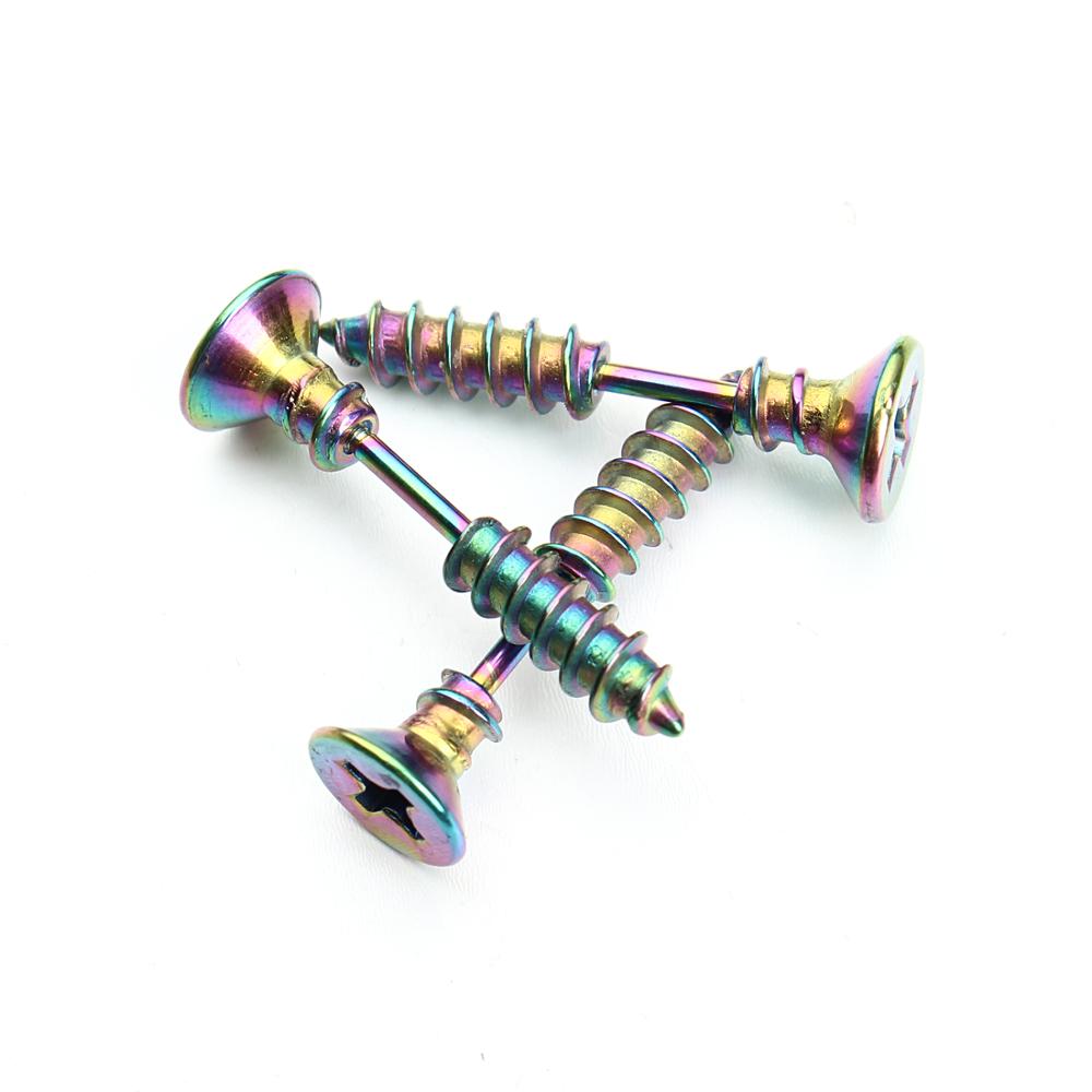 New Unisex Punk Rock Stainless Steel Nail Screw Piercing Stud Earrings Novelty Piercing Jewelry Rock Gothic Piercing Jewelry
