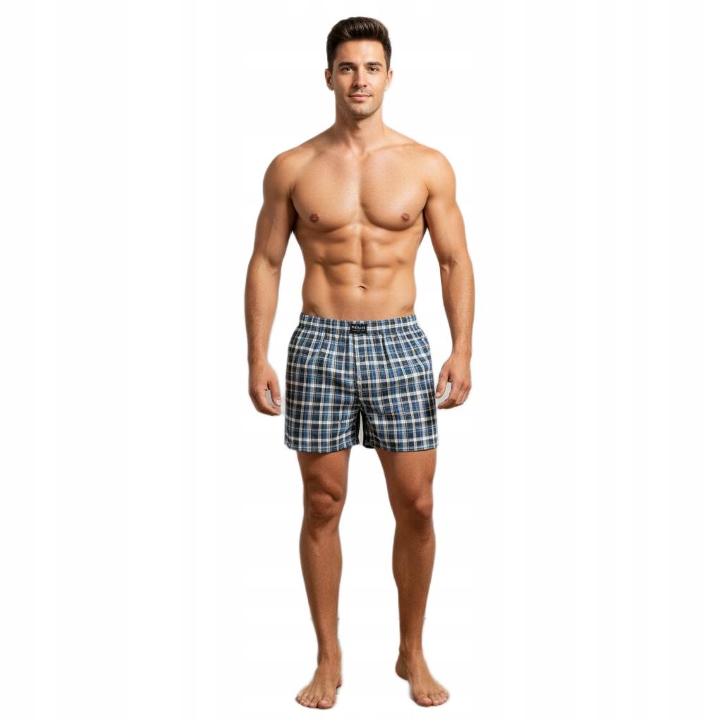 Men's loose boxer shorts, multicolored cotton, set of 4, gift