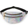 New Arrival Pu Leather Geometric Pattern Chest Bags For Girls Boys Laser Water-Repellent Sports Waist Pack Pocket Crossbody Bags
