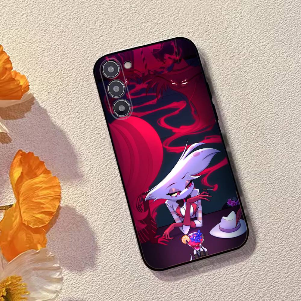 H-Hazbins Hotels Hot Cartoon Phone Case For Samsung Galaxy A73,A72,A71,A70,A53,A52,A51,Others Soft Black Cover
