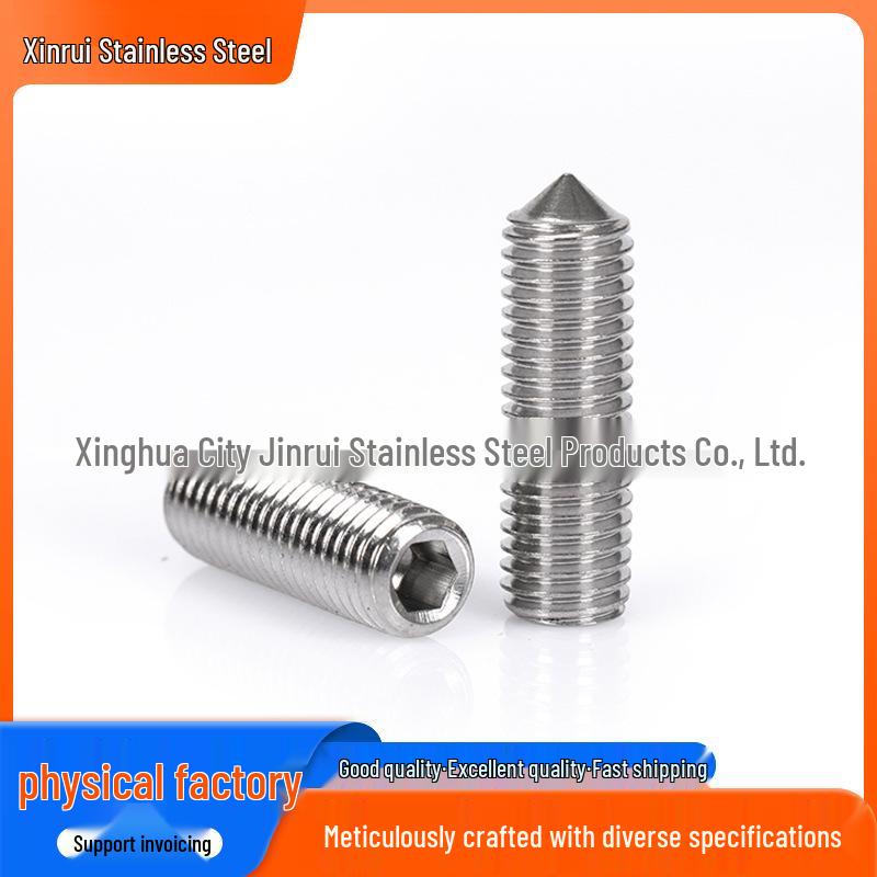 DIN914 M3-M12 304 Stainless Steel Pointed Grub Screw (Headless)