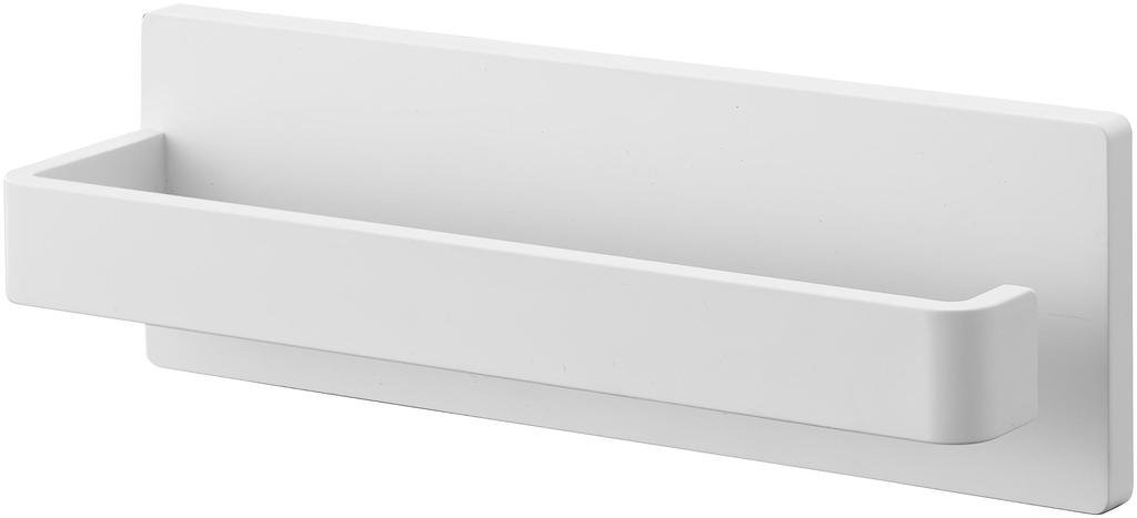 Yamazaki Plasterboard Tweezers and Wood Plasterboard Wall Compatible Towel Hanger W18 White W18 X D5 X H6cm Plate Towel Rack with Plasterboard Pins