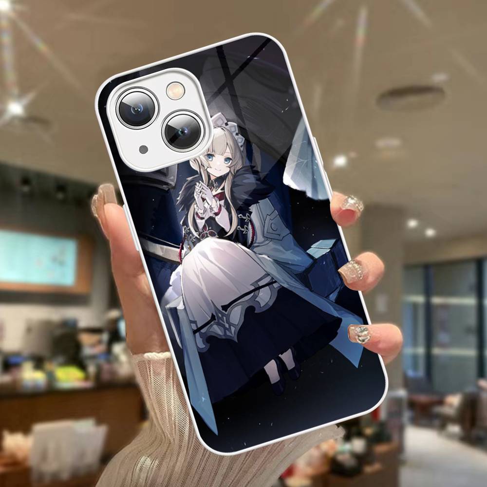 Jeu Genshin Impact Sandrone Verre Trempé Pour iphone 14 13 12 11 Pro Mini XS MAX 14Plus X XS XR Fundas