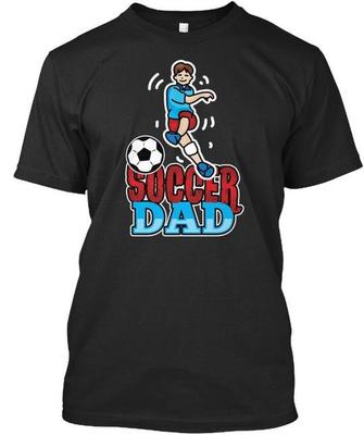 Vater Väter Fußball Dad Daddy Geschenk T-Shirt Hergestellt in den USA Größe S bis 5XL