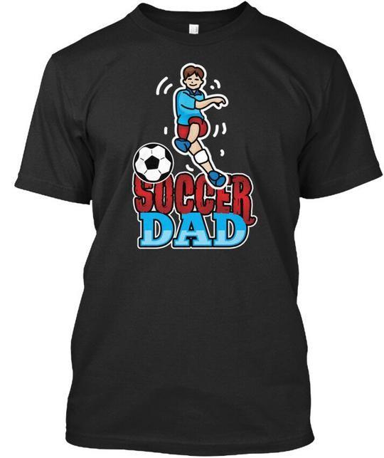 Father Fathers Soccer Dad Daddy Gift T-Shirt Made in the USA Size S to 5XL L