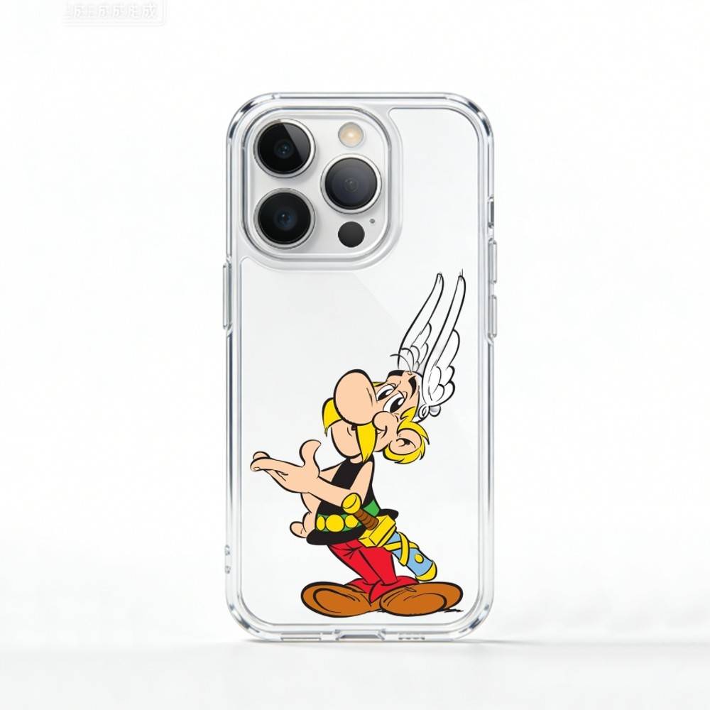 A-Asterix C-Cartoon O-Obelix   Phone Case For iPhone 17 16 15 14 13 12 11 Mini Pro Max Plus Transparent Cover