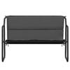 VidaXL Banc de jardin à 2 places avec coussin anthracite acier 364106