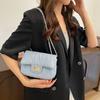 Stylish Summer Fashion Shoulder Bag For Women With Trendy Chain Strap In Black White Pink And Blue Colors