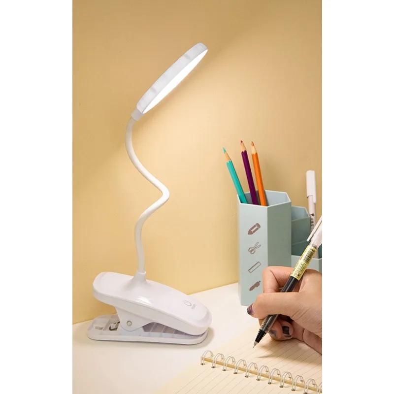 LED Augenschutz Schreibtischlampe USB-Stromversorgung, Klippmodell Augenschutz Nachtlicht Desktop Arbeitszimmer Schlafzimmer Nachttischlampe