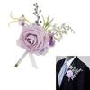 Korsagenblumen Boutonnieren für Hochzeit, Abschlussbälle, Jubiläen, Zeremonien und Strandpartys Weiche künstliche Blumen