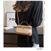 Tragbare Eimer-Box Handtasche Canvas Patchwork Mode Umhängetaschen Damen Pendler Handy-Aufbewahrung Schultertasche Vielseitig Einfach