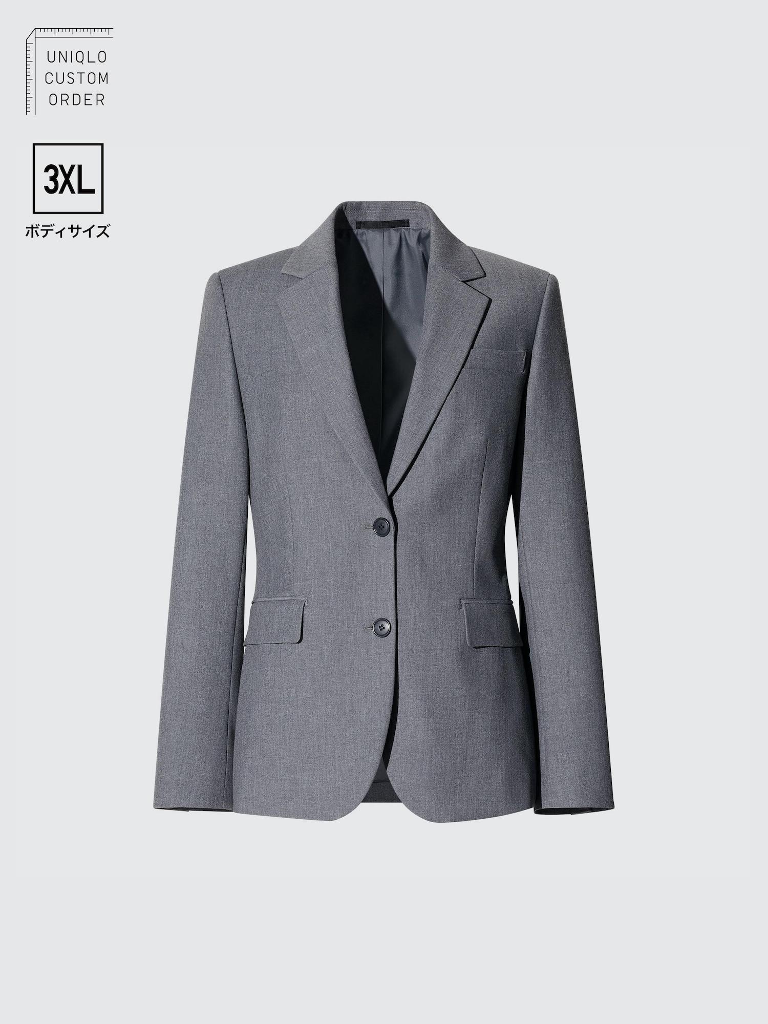 

Uniqlo Japan Stretch Tailored Jacket Set Up 3xl 05 GRAY/68
