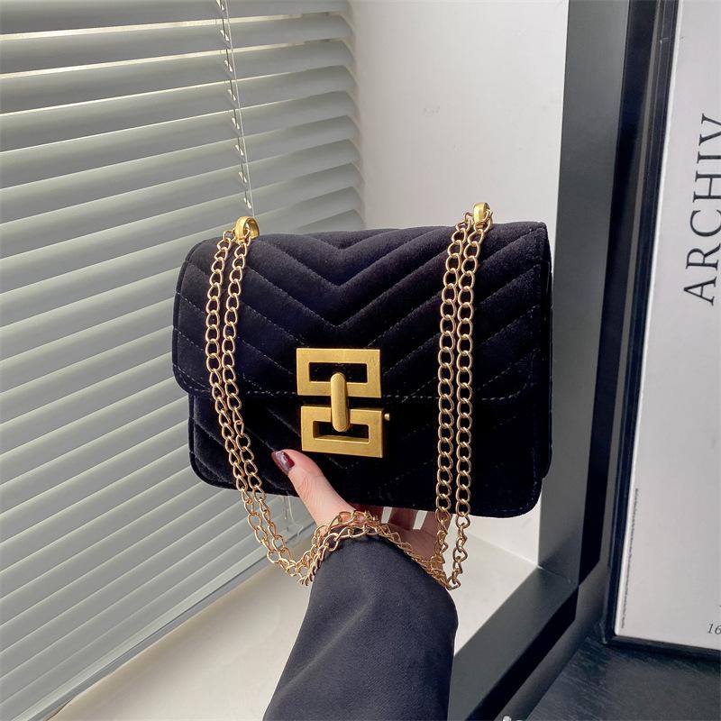 Neue trendige Einzel-Schulter-Achseltasche Retro Damenhandtasche modische einfarbige kleine quadratische Tasche personalisierte Umhängetasche Damen