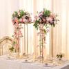 3-Pack Wedding Table Gold Metal Flower Stand - Floor Standing Vase Stand Pathway Full Height Column Tabletop Centerpiece