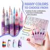 Quick-Dry Nail Art Graffiti Pen - Acrylic Marker for Flowers & Candy Colors, No Baking Lamp Needed.