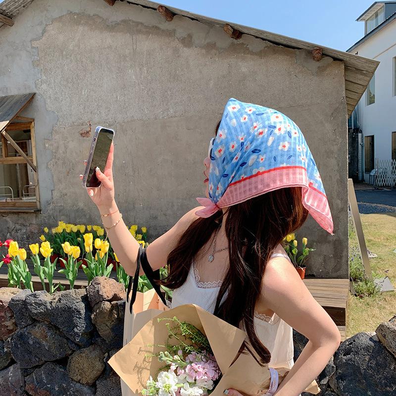 Fashionable And Casual Scarf Women S Artistic Spring Summer Decorative Headscarf