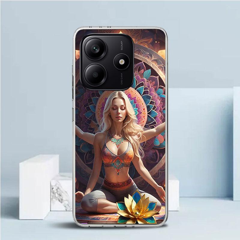 

Медитация Йога Девушка Мягкий Чехол для Xiaomi Redmi Note 15 14 13 12 Pro Plus Чехол для Телефона 14S 11S 11T 11E 10S 10 4G Чехол с Рисунком Re Redmi Note 13 4G