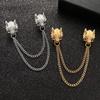 Men's Retro Pixiu Dragon Head Brooch: Creative Alloy Collar Pin for Suits