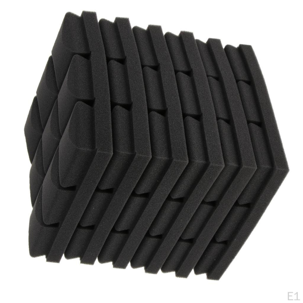6 Pcs Studio Soundproofing Foam for Home Theatre KTV Stage