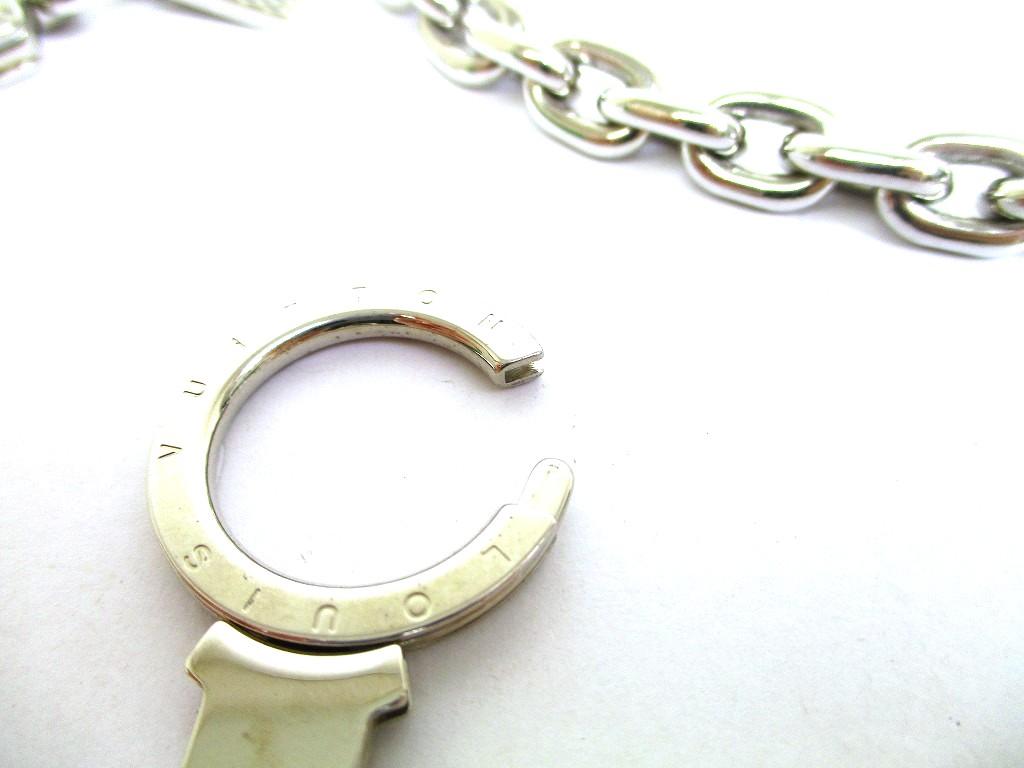 Authentic LOUIS VUITTON Silver Color Metal Wallet Chain Chaine Anneau Cle #a996  Refurbished