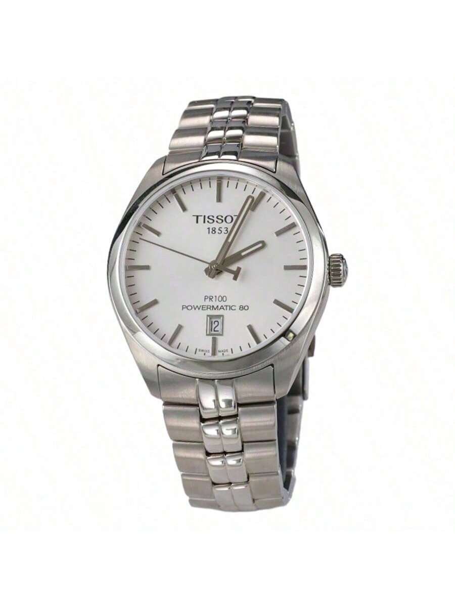 

Чоловічий механічний годинник T-Classic PR 100 Automatic, Білий/Чорний циферблат, Браслет з нержавіючої сталі, Модель №. T101.407.11.031.00 срібний