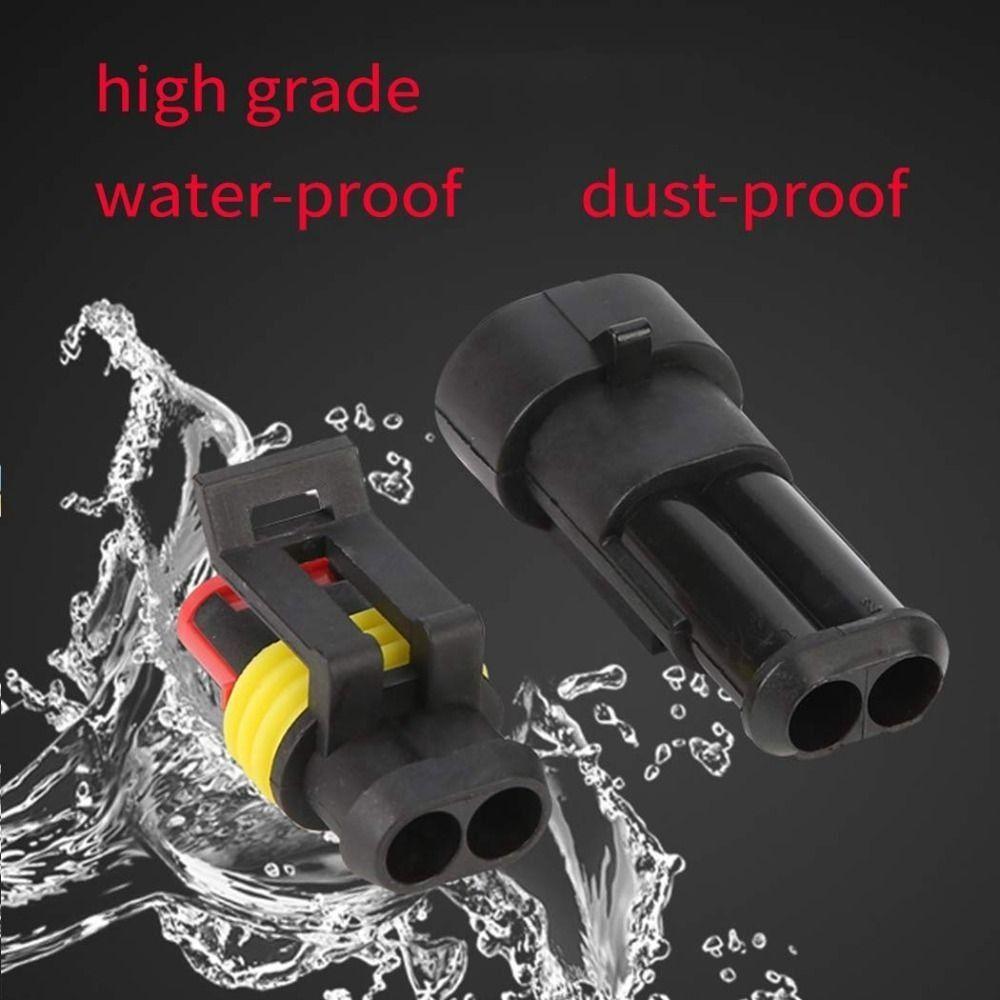 1/2/3/4 Pin Waterproof Connector Kit Electrical Wire Connector Plug  Truck Wiring