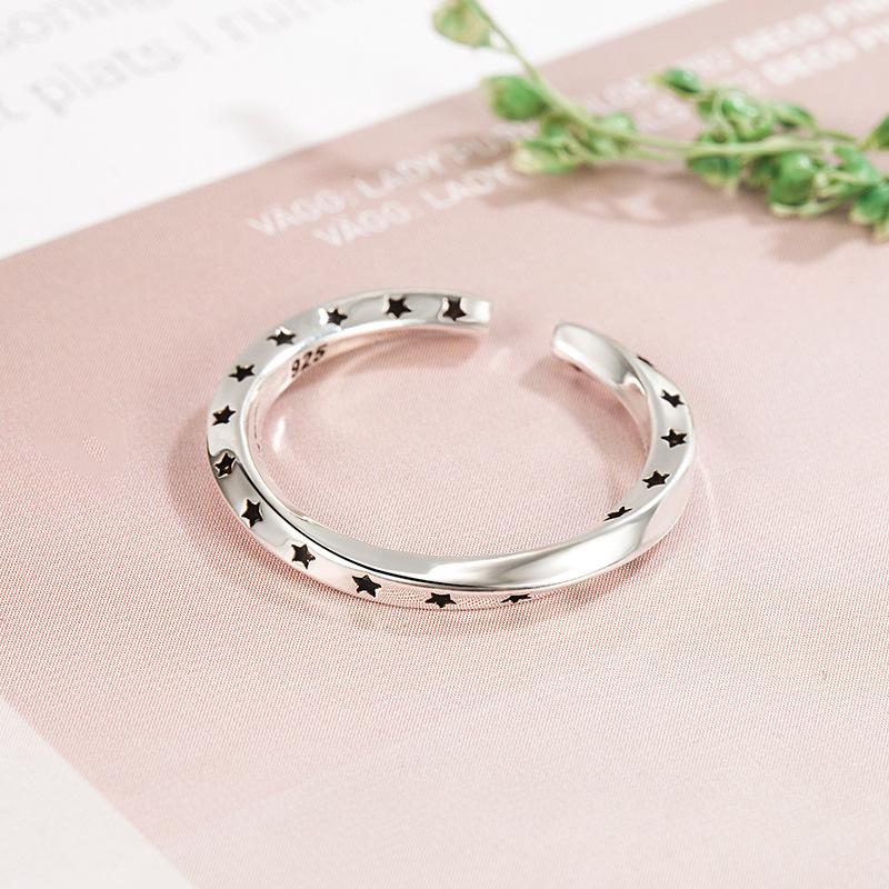 925 Sterling Silver Plated Sun Moon Sunflower Heart Rings for Women Original Flower Wedding Crystal Luxury Jewelry R5375
