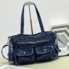 Vintage Women Shoulder Bag Washed Denim Tote Handbag Female Crossbody Bags for Women