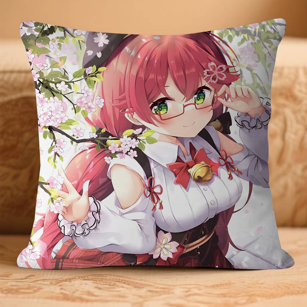 Anime Hololive SakuraA Pillow Case Removable Washable Cushion Cover – All-Season Soft Linen