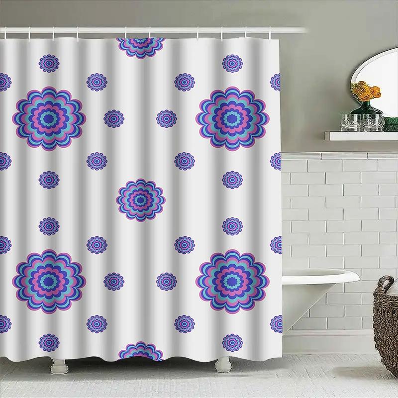 Floral Shower Curtain Waterproof Vintage Botanical Pattern Bathroom Decor Farmhouse Rustic Nature Theme Fabric Backdrop For Spa