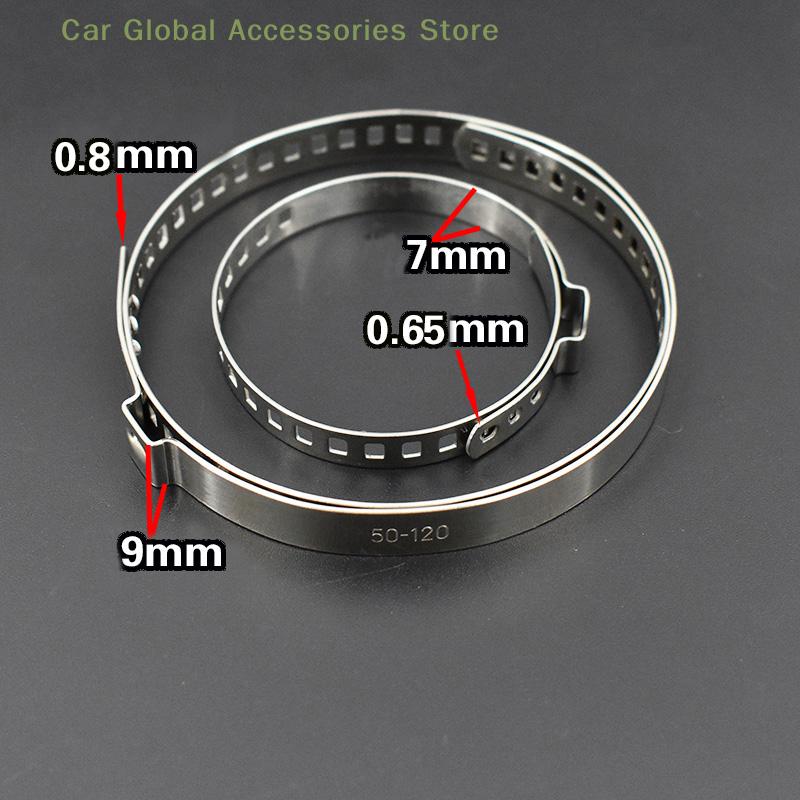 2 Pcs Universal Stainless Steel Shaft Cv Joint Boat Crimp Clamp Kit Driveshaft Cv Boat Clamp 25- 50Mm 50- 120Mm Adjustable