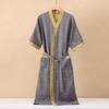 Cotton Fashionable Printed Half Sleeve Kimono Bathrobe for Spring and Summer Thin Home Wear Absorbent Quick Drying Sleeping Robe