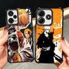 Bleach Kurosaki Ichigo Soft Phone Case For Xiaomi Redmi Note 14 15 Pro Plus 13 12 11S 11T 5G 10 9S 9 Plating Anti-Fall Fundas