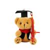 Adorable Graduation Teddy Bear Plush Toy With Glasses And Short Plush Material