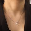 Bow Necklace for Women Gold Silver Bow Necklace Fashion Bow Pendant Necklace Bow Necklace Jewelry Perfect Jewelry for Women