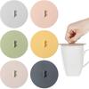 Silicone Lids for Cups, Ymapinc 6Pcs Silicone Cup Covers, Colored Universal Cup Lids, Reusable Mug Cover, Food Grade Dust-proof Airtight Seal Lids