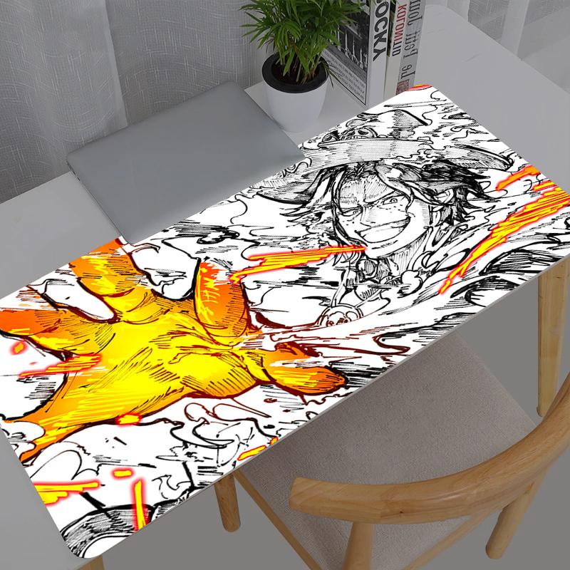 Large Gaming Mouse Pad Anime One Piece Ace PC Computer durable new Gamer Desk Mat For CS GO LOL XXL Laptop Kawaii Mousepad