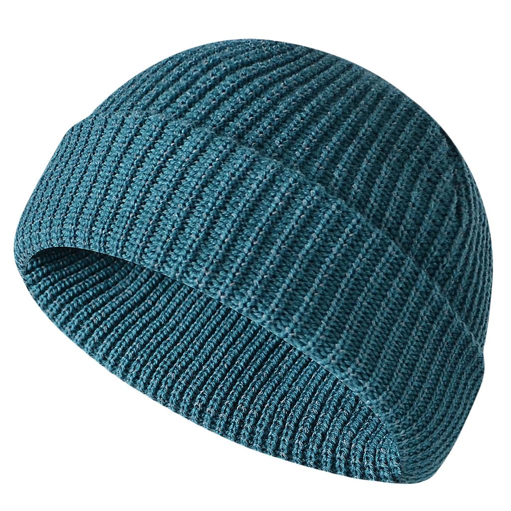 Reflective Beanie Hat Fishing Night Running Hats Outdoor Windproof Knitted Hat for Outdoor Sports and Hiking