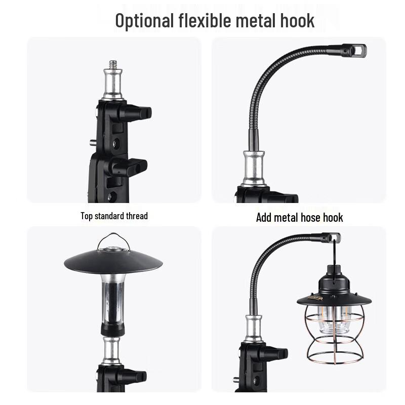 NuFeng Outdoor Camping Foldable Aluminum Light Stand with Tripod