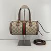 [Gebraucht] Ophidia Logo Streifen Web-Canvas und Leder Boston Tasche - Ausgezeichnet #1K6QDIH