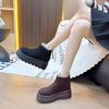 New Thick-soled Height-increasing Snow Boots for Women, Fleece and Thickened Short Boots and Cotton Shoes