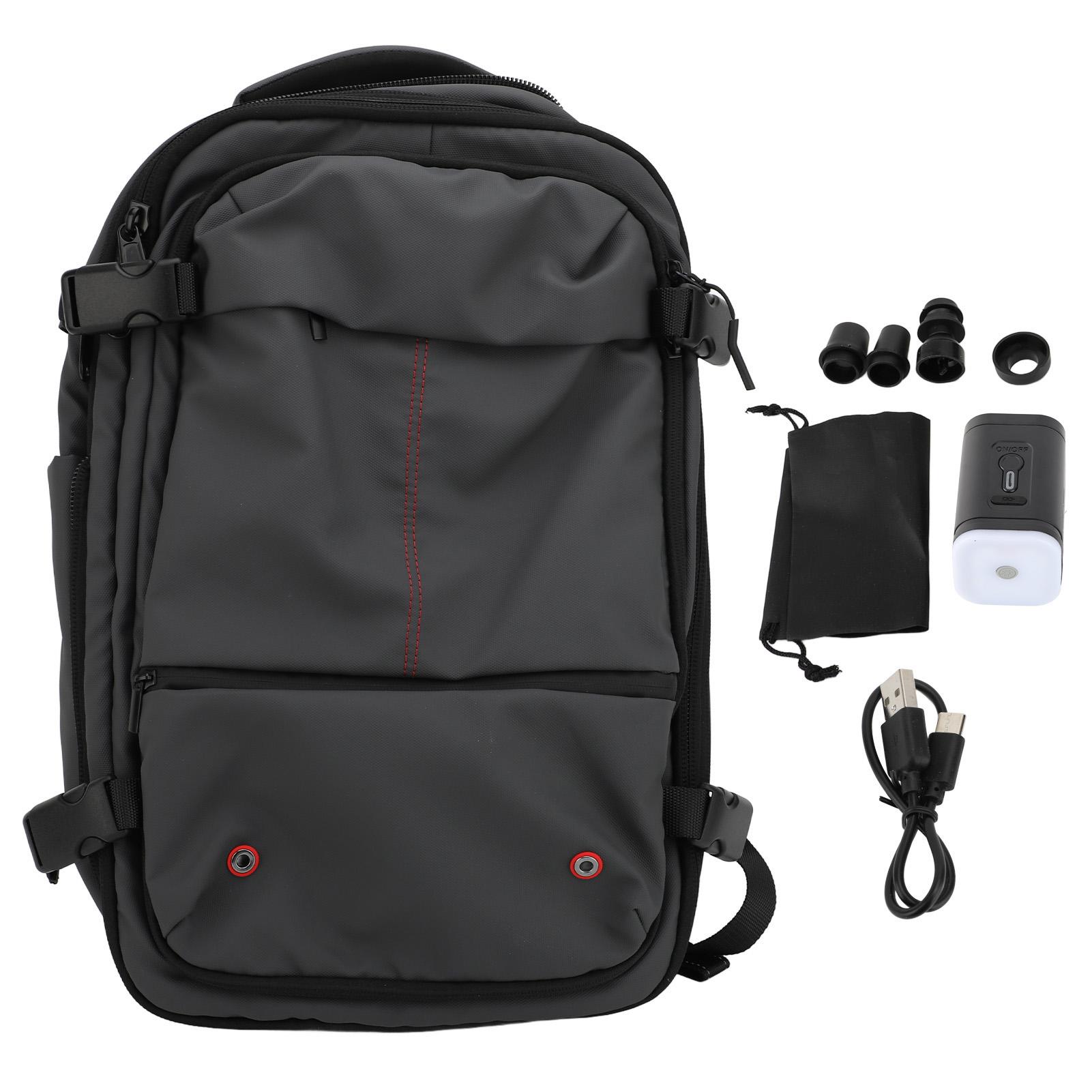 

Вакуумный рюкзак 19 дюймов большой емкости стильный повседневный водонепроницаемый мужской расширяемый дорожный рюкзак серый