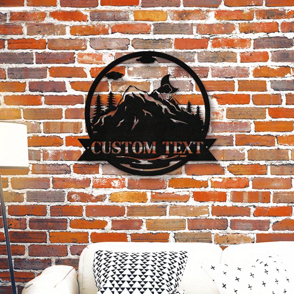 Distinctive Custom Metal Sign Mountain Cabin Wall Decor Rustic Outdoor Home