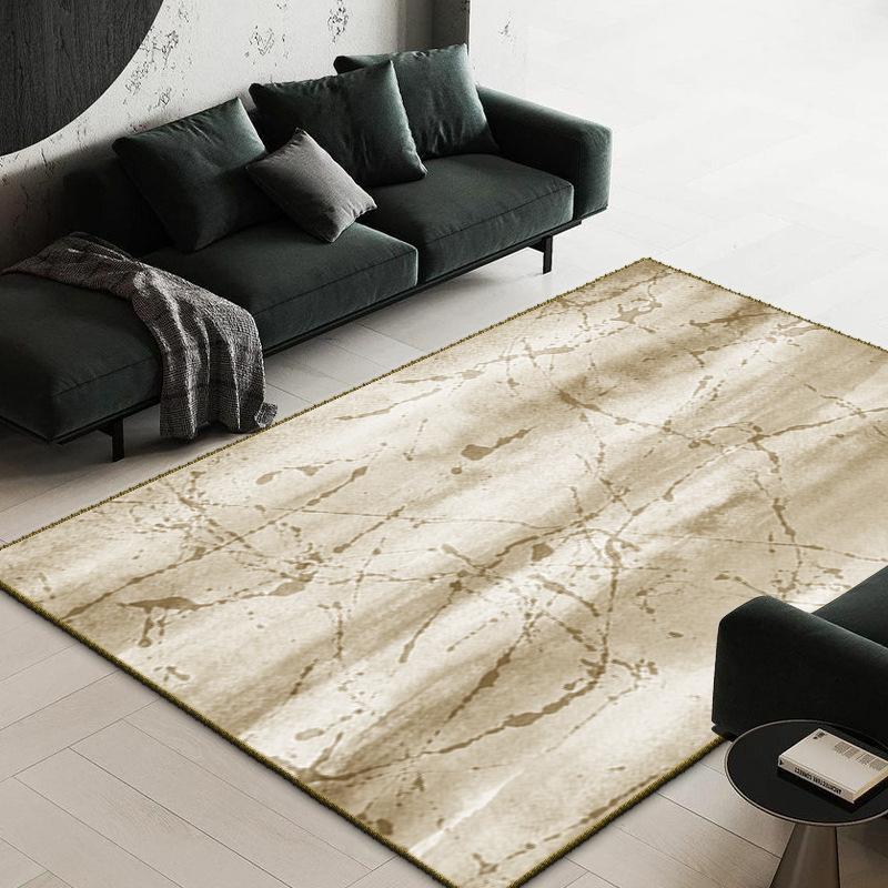Solid Color Abstract Carpet Living Room Tea Table Mat Modern Simple Bedroom Splicing Carpet