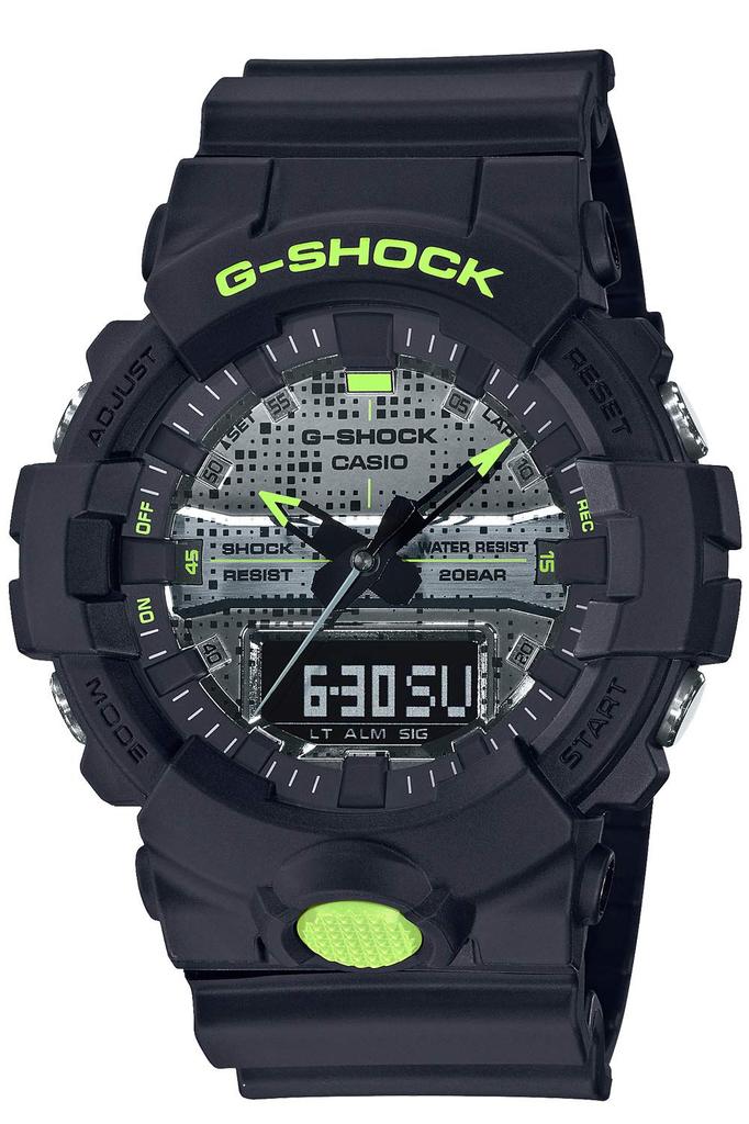 Pánské hodinky Casio G-Shock, černá a žlutá řada, GA-800DC-1AJF