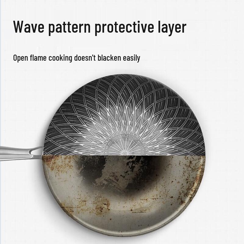 Chuidahuang 304 Stainless Steel Honeycomb Non-Stick Wok