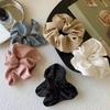 3PCS Hair Scrunchies with Rhinestones and Pleated Detail Ponytail Holder Fashion Hair Accessories for Daily Use
